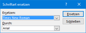 Microsoft PowerPoint: Schriftart ersetzen...